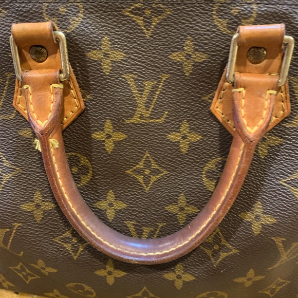 Louis Vuitton Speedy 25 Monogram Leather Satchel Shoulder Bag Purse - Picture 15 of 16
